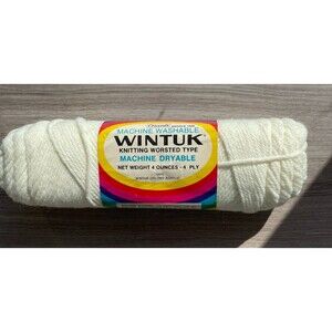 Grants Wintuk Knitting Worsted Type 4 Ply Off White Orlon Acrylic